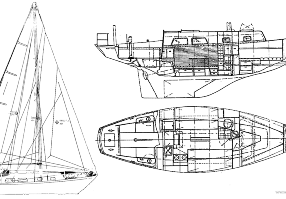 Морское судно Bristol 32 - чертежи, габариты, рисунки