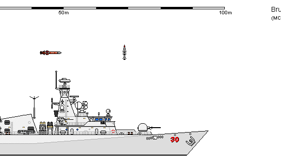 Корабль Bru FS F2000 NAKHODA RAGAM - чертежи, габариты, рисунки