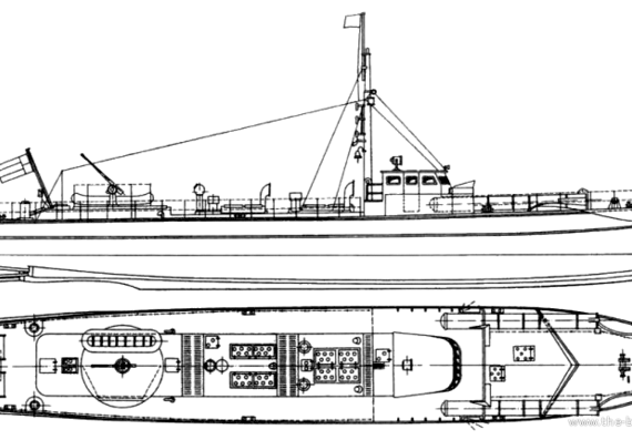 Военный корабль Bulgaria - No.1 Motor Boat - чертежи, габариты, рисунки