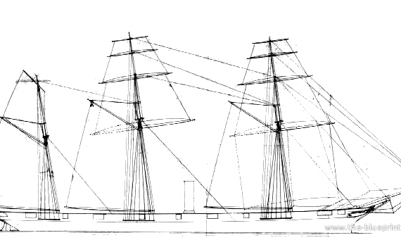 Боевой корабль CSS Alabama - чертежи, габариты, рисунки