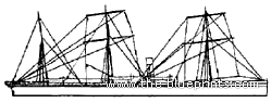 Корабль CSS Enterprise (1862) - чертежи, габариты, рисунки