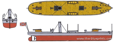 Корабль CSS Hampton (Gunboat) (1862) - чертежи, габариты, рисунки