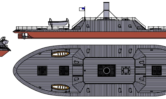 CSS Jackson (Ironclad) (1864) - drawings, dimensions, pictures