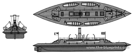 Корабль CSS Palmetto State (Ironclad) (1862) - чертежи, габариты, рисунки