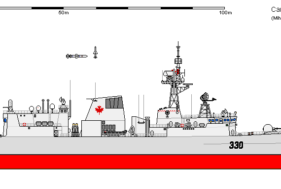 Ship Ca FFH HALIFAX AU - drawings, dimensions, figures