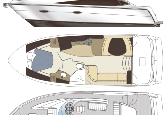 Carver 360 Sport yacht - drawings, dimensions, pictures