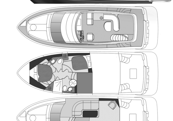Carver 440 Sport yacht - drawings, dimensions, pictures
