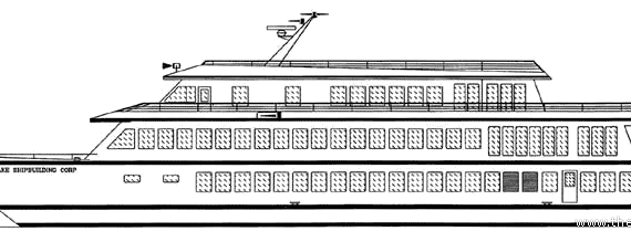 Chesapeake Restaurant Ship - drawings, dimensions, pictures