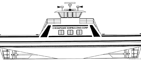 Ship Chesapeake Vehicle and Passenger Ferry - drawings, dimensions, pictures