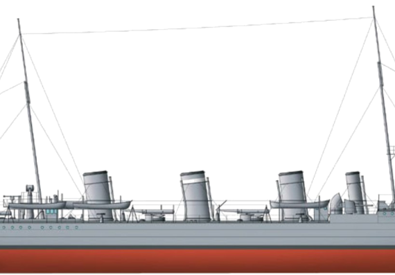 Ship Chile -Almirante Condell (Destroyer) (1914) - drawings, dimensions, pictures