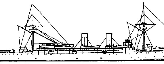 Ship Chile - Blanco Encalada (Cruiser) (1910) - drawings, dimensions, pictures