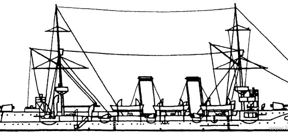 Корабль Chile - Chacabuco (Cruiser) - чертежи, габариты, рисунки