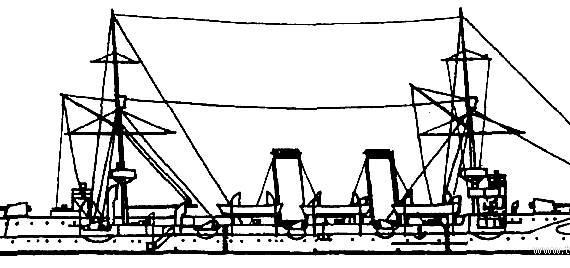 Ship Chile - Chacabuco (Cruiser) (1910) - drawings, dimensions, pictures