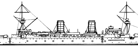 Корабль Chile - Esmeralda (Cruiser) - чертежи, габариты, рисунки