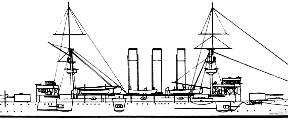 Ship Chile - OHiggins (Battleship) - drawings, dimensions, figures