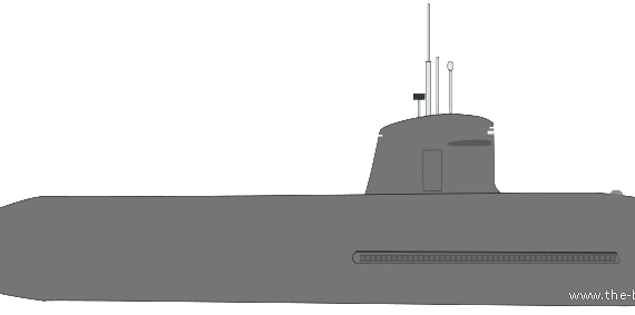 Ship Chile - O'Higgins SS28 (Scorpene class Submarine) - drawings, dimensions, pictures