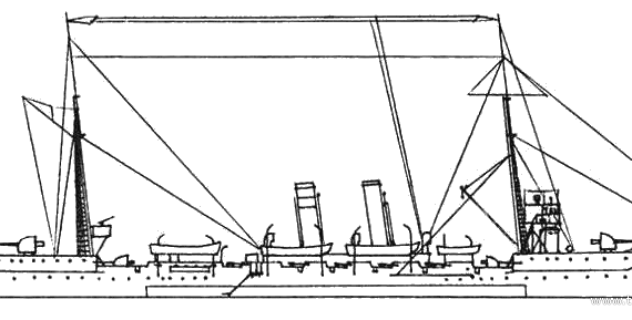 Корабль China - Chao Ho (Cruiser) - чертежи, габариты, рисунки
