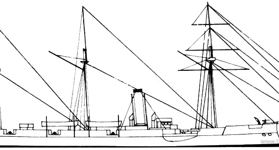 Корабль China - Huan T ai (Cruiser) - чертежи, габариты, рисунки