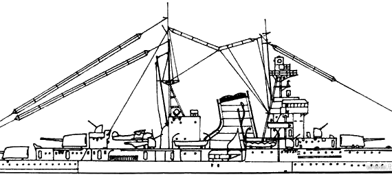 Ship China - Ning Hai (Cruiser) - drawings, dimensions, pictures