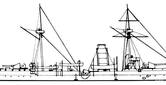 Ship China - Tsi Yuen (Cruiser) - drawings, dimensions, pictures