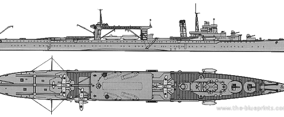 Корабль Chitose AV - чертежи, габариты, рисунки