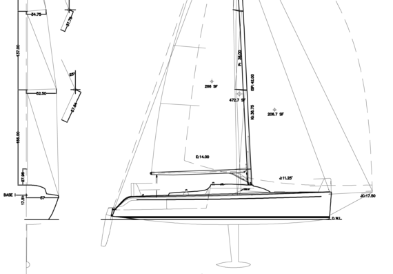 Columbia 30 Sprint yacht - drawings, dimensions, pictures