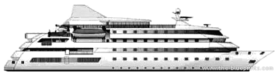 Корабль Cruise Ship - чертежи, габариты, рисунки