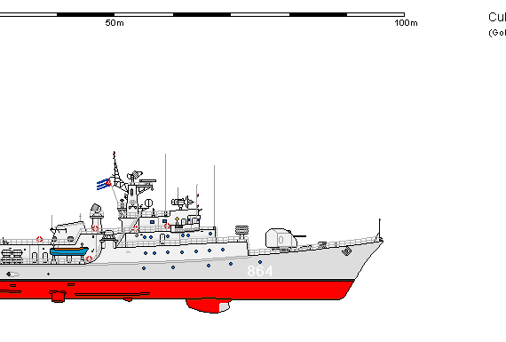 Корабль Cu FS Koni II - чертежи, габариты, рисунки