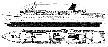 Cunard Countess (1989) - drawings, dimensions, pictures