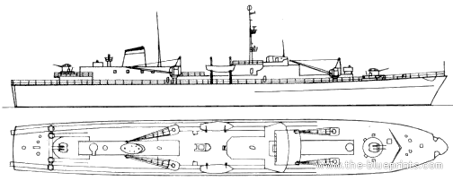 Корабль DBM Sachsenwald (Mine Layer) - чертежи, габариты, рисунки