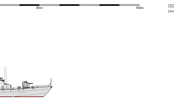 Корабль DDR FAC 1241.1 Tarantul I - чертежи, габариты, рисунки