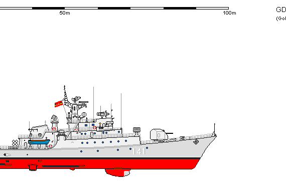 Корабль DDR FF 1159 Koni Rostock - чертежи, габариты, рисунки