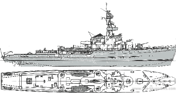 Корабль DDR Krake (Minelayer) - чертежи, габариты, рисунки