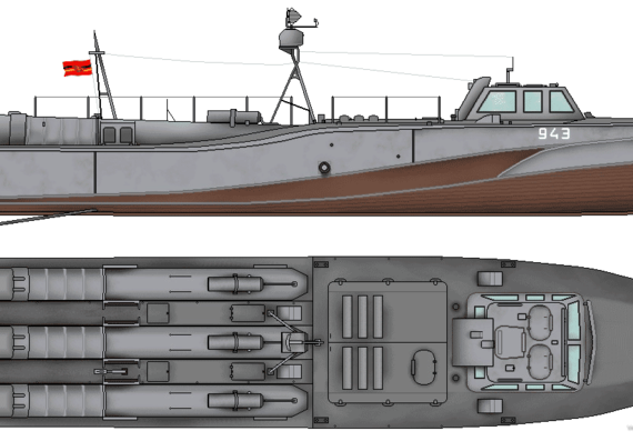 Корабль DDR (Weasel Torpedo Boat) - чертежи, габариты, рисунки