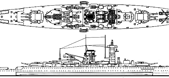 Корабль DKM Admiral Graf Spee (Battleship) - чертежи, габариты, рисунки