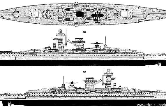 Корабль DKM Admiral Graf Spee (Pocket Battleship) (1939) - чертежи, габариты, рисунки