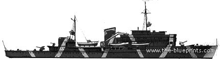 Крейсер DKM Adolf Luderitz (Supply Ship) (1941) - чертежи, габариты, рисунки
