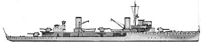 Cruiser DKM Bremse (Training Ship) (1931) - drawings, dimensions, figures