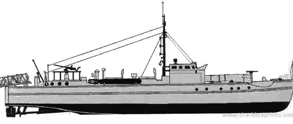Боевой корабль DKM E-Boat S-10 - чертежи, габариты, рисунки
