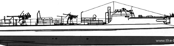 DKM E-Boat S-100 1 warship - drawings, dimensions, figures