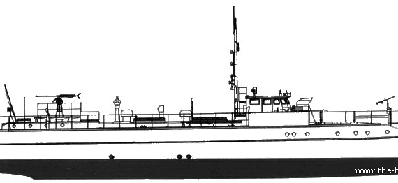 Боевой корабль DKM E-Boat S-10 (1939) - чертежи, габариты, рисунки