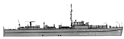 Боевой корабль DKM E-Boat S-7 (1940) - чертежи, габариты, рисунки