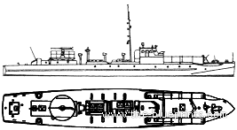 Боевой корабль DKM E-boat S-4 (1932) - чертежи, габариты, рисунки