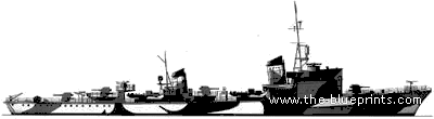 Эсминец DKM Elbing (Destroyer) - чертежи, габариты, рисунки