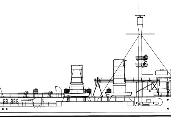 Крейсер DKM Emden 1925 (Light Cruiser) - чертежи, габариты, рисунки