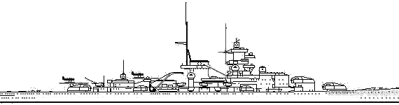 Боевой корабль DKM Gneisenau (1938) - чертежи, габариты, рисунки