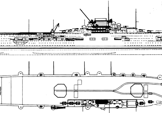 Авианосец DKM Graf Zeppelin 1939 (Aircraft Carrier) - чертежи, габариты, рисунки