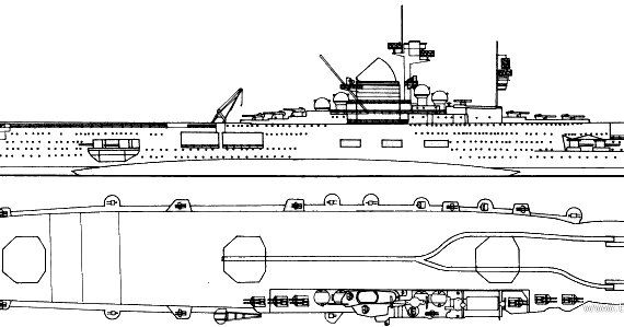 Боевой корабль DKM Graf Zeppelin (1942) - чертежи, габариты, рисунки