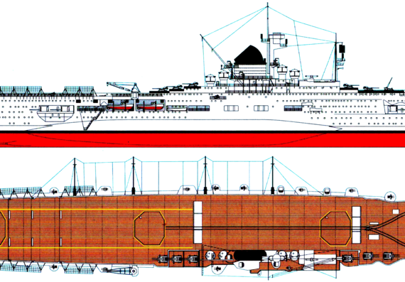Aircraft carrier DKM Graf Zeppelin 1943 (Aircraft Carrier) - drawings, dimensions, pictures