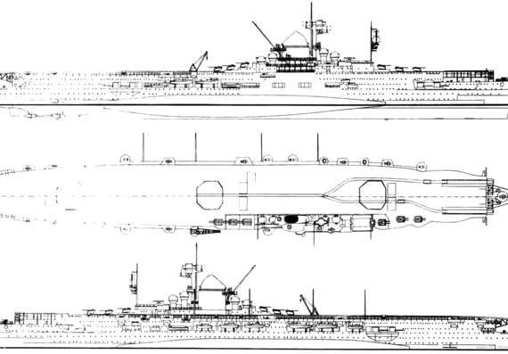 Корабль DKM Graf Zeppelin (Aircraft Carirer) (1942) - чертежи, габариты, рисунки